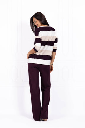 Bluzka damska JOANNA Trio wine