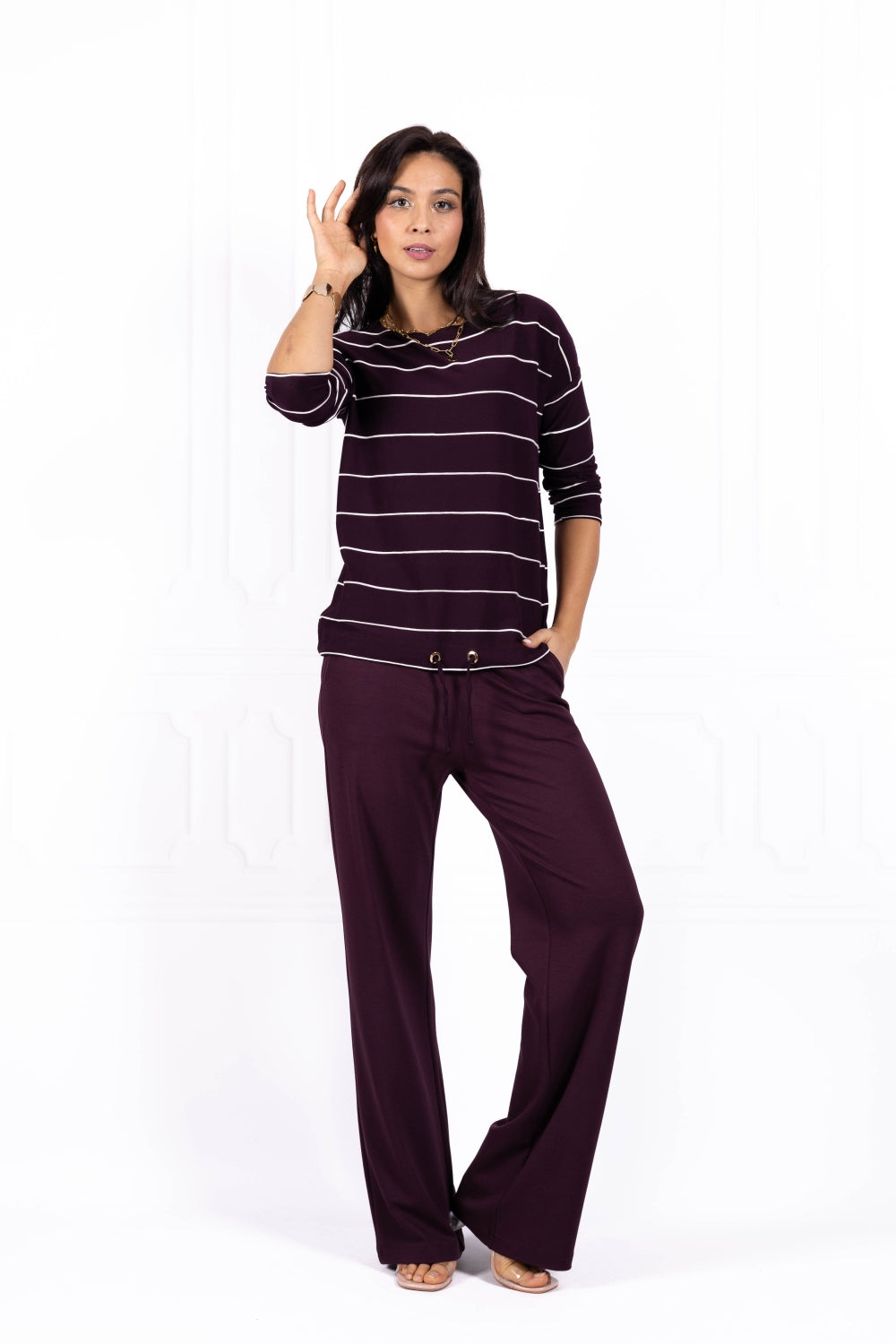 Bluzka damska JOANNA Wine