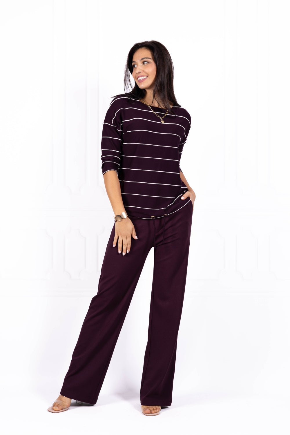 Bluzka damska JOANNA Wine