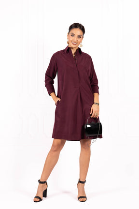 Sukienka PREMIUM MÉLANIE Plum wine