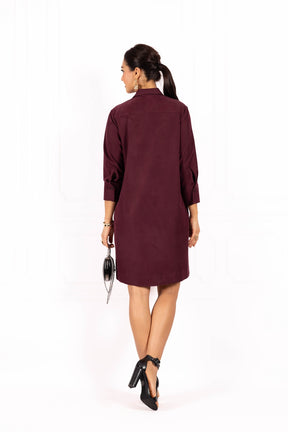 Sukienka PREMIUM MÉLANIE Plum wine