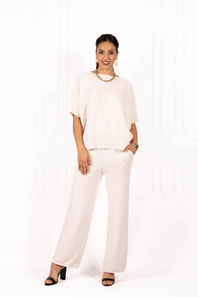 Bluzka damska sweterkowa AMBER Ecru