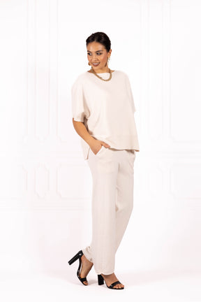 Bluzka damska sweterkowa AMBER Ecru