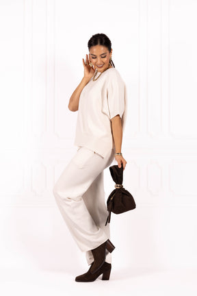 Bluzka damska sweterkowa AMBER Ecru