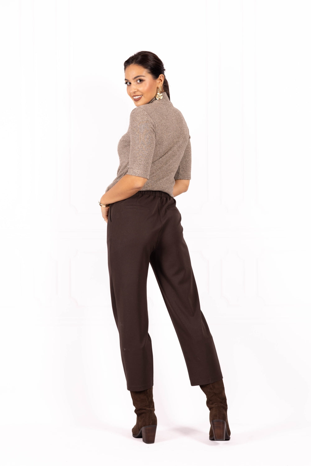 Sweterek damski w prążek LÉA