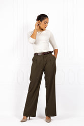Spodnie damskie AFIYA Olive