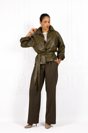 Spodnie damskie AFIYA Olive