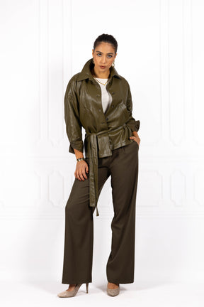 Spodnie damskie AFIYA Olive