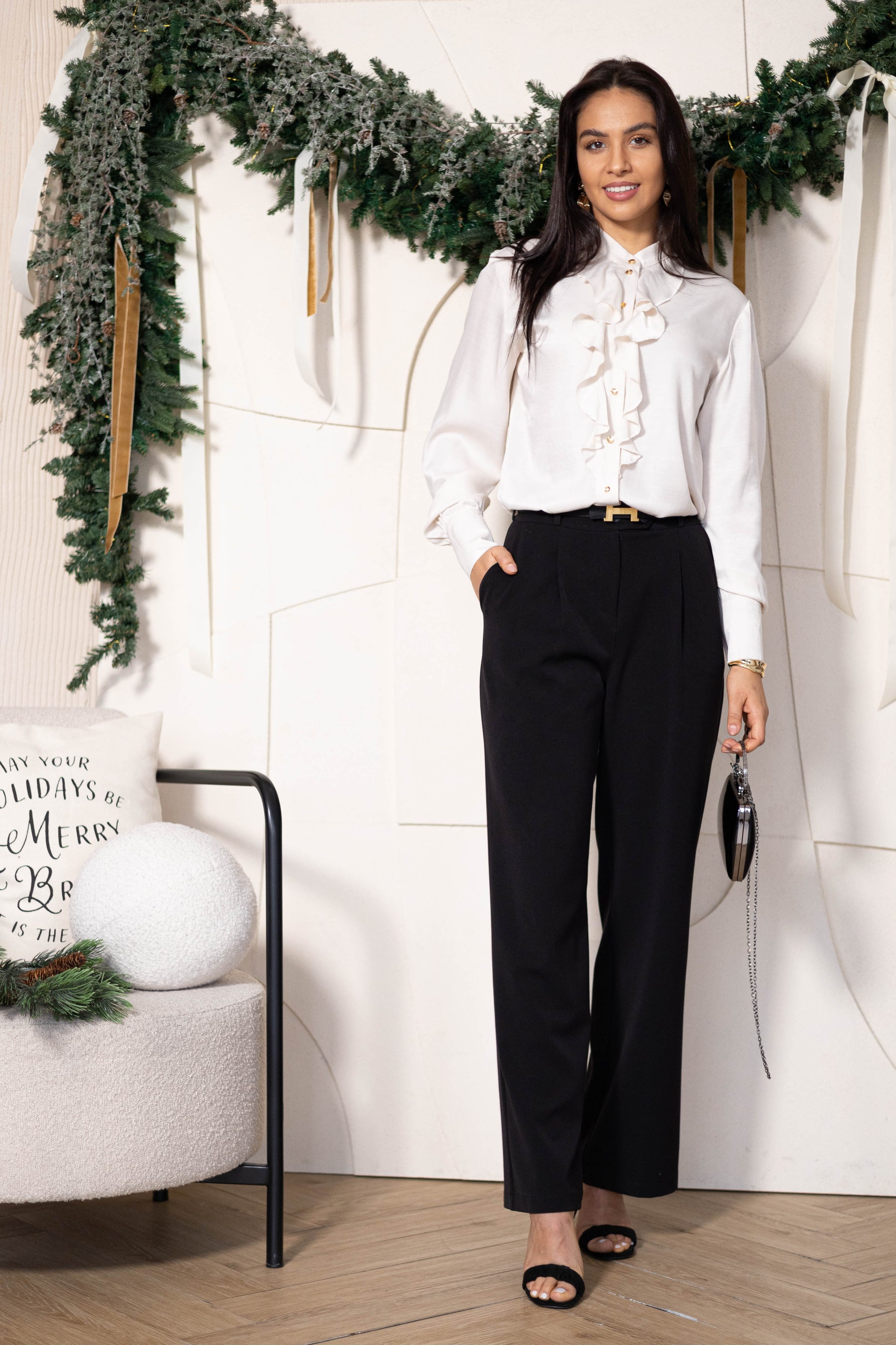 Koszula damska SANDRA Ecru