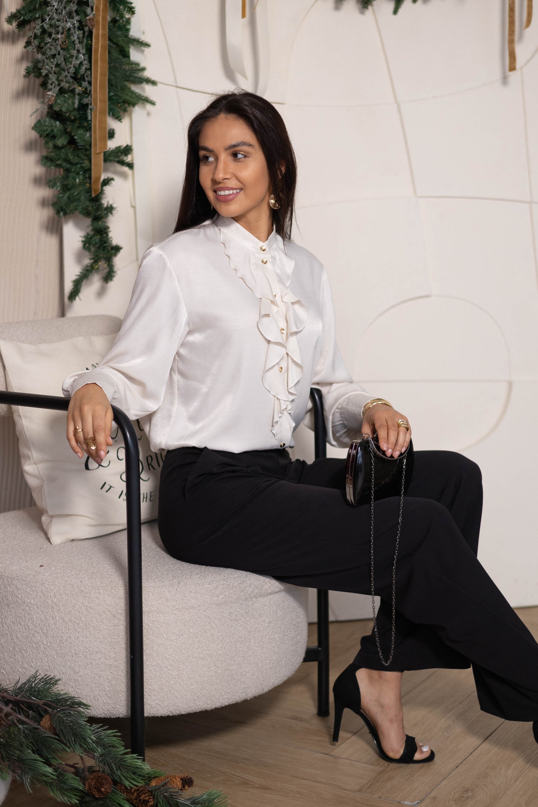 Koszula damska SANDRA Ecru