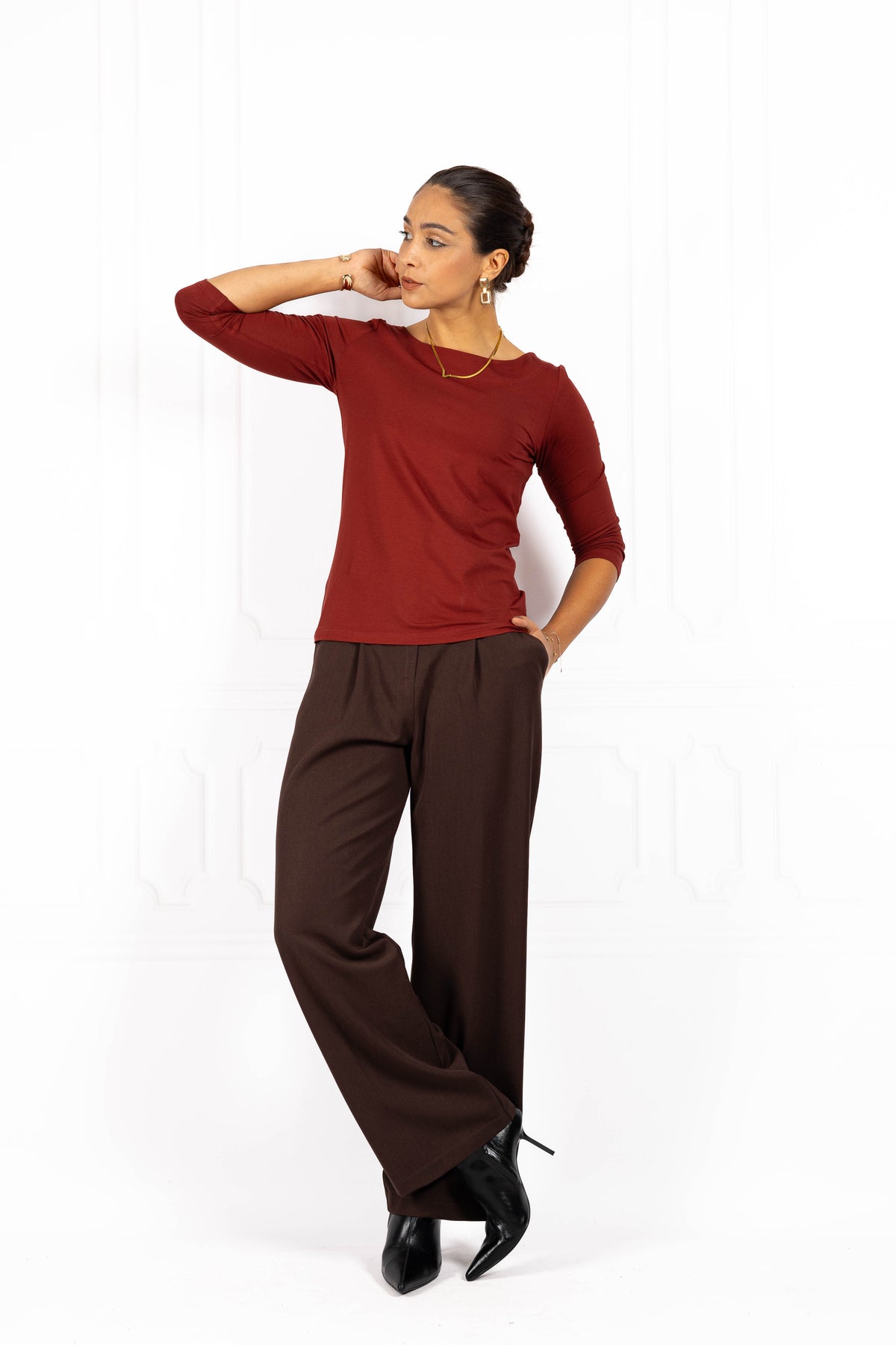 Bluzka damska BASIC II Dark Brick