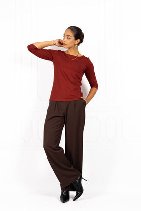 Bluzka damska BASIC II Dark Brick