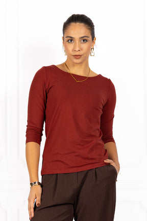 Bluzka damska BASIC II Dark Brick