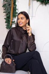 Koszula damska ISABELLA Dark brown