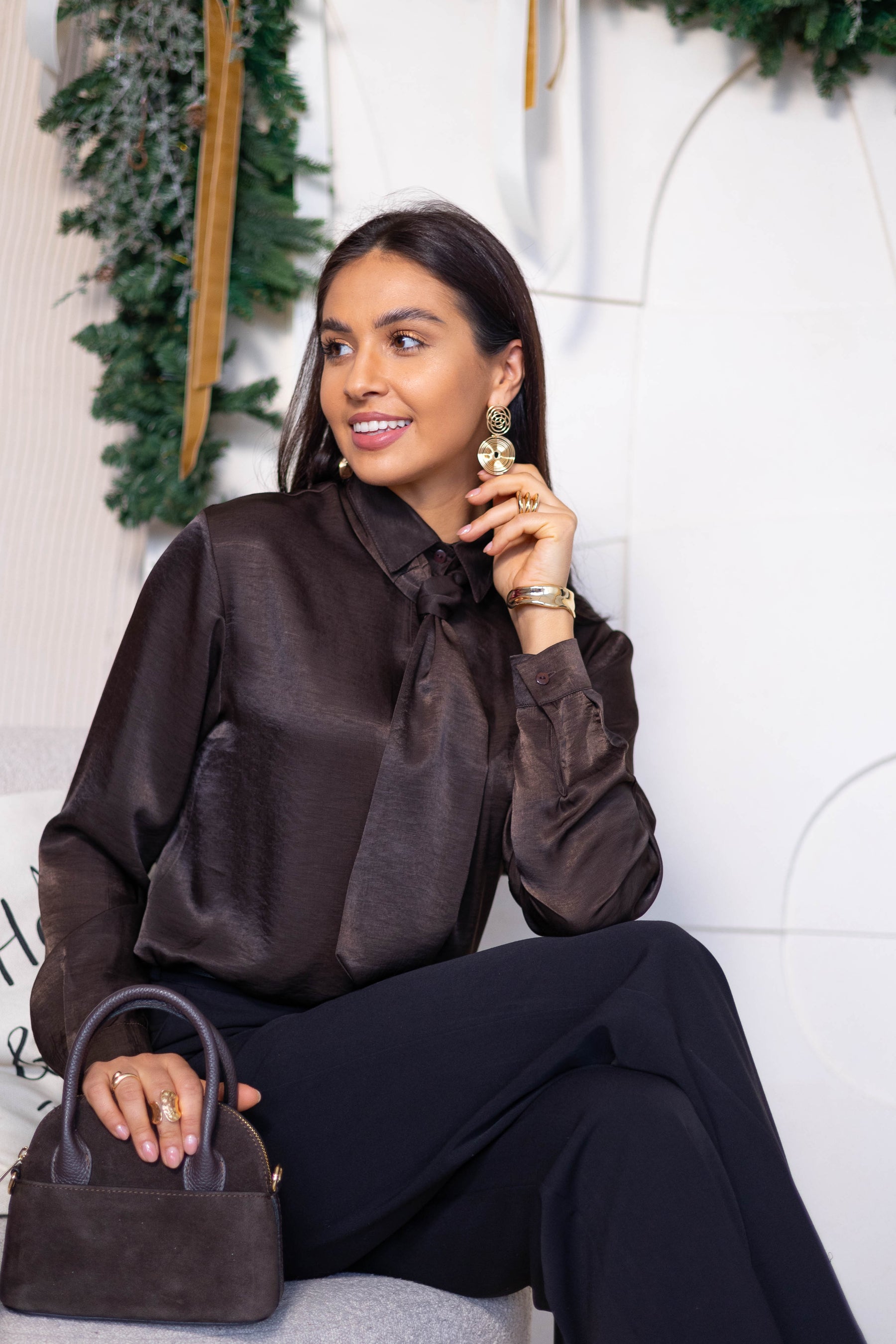 Koszula damska ISABELLA Dark brown