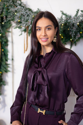 Koszula damska ISABELLA Plum wine