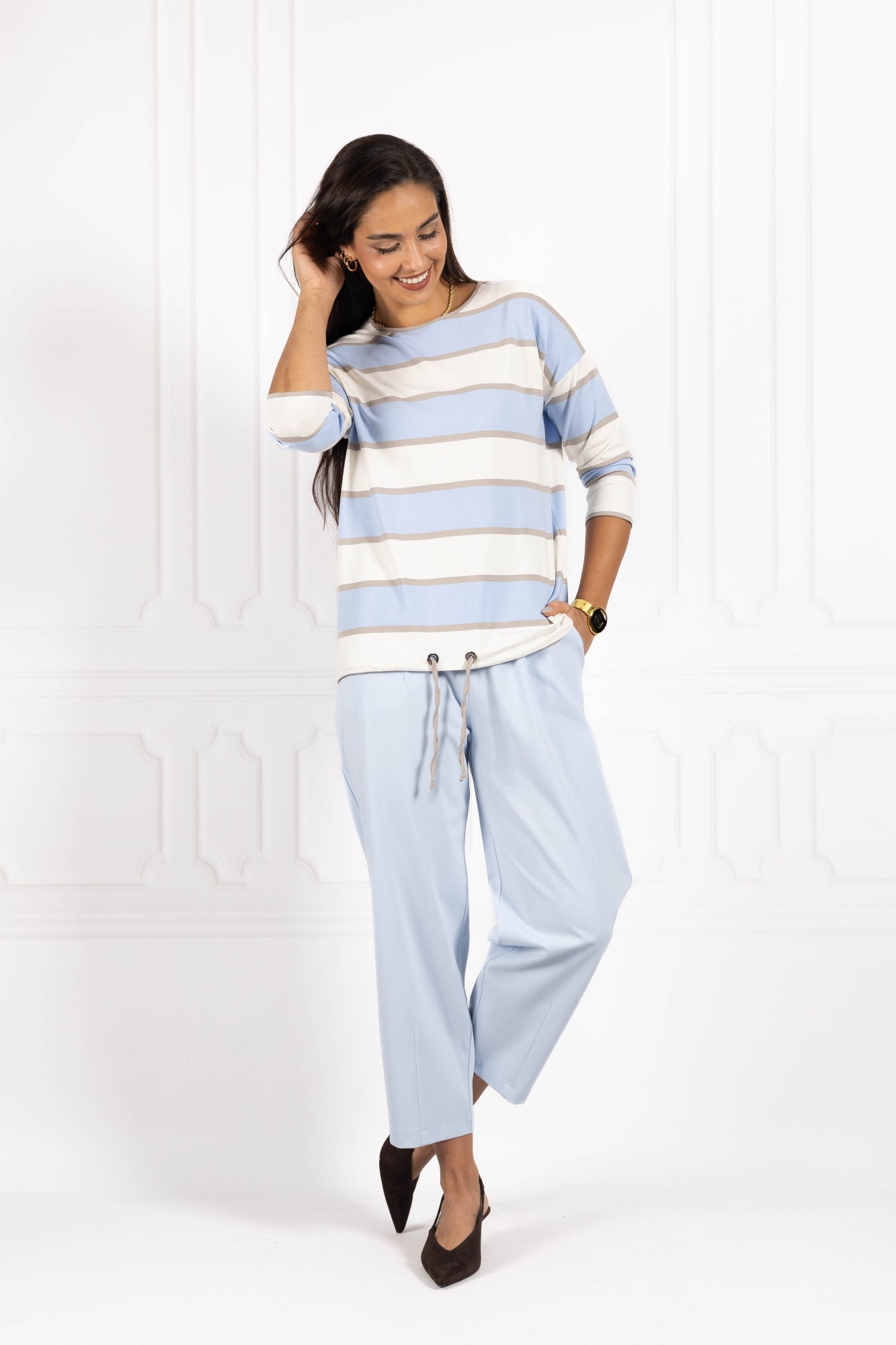 Bluzka damska JOANNA Baby blue