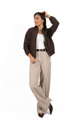 Kurtka damska w typie bomberki KARO Brown