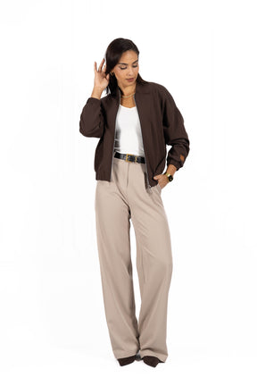 Kurtka damska w typie bomberki KARO Brown