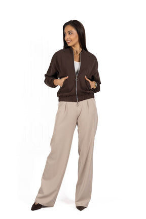 Kurtka damska w typie bomberki KARO Brown