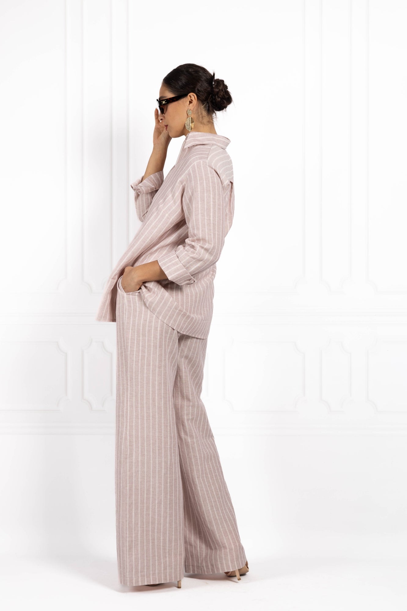 Komplet z lnu BLUSH Rose